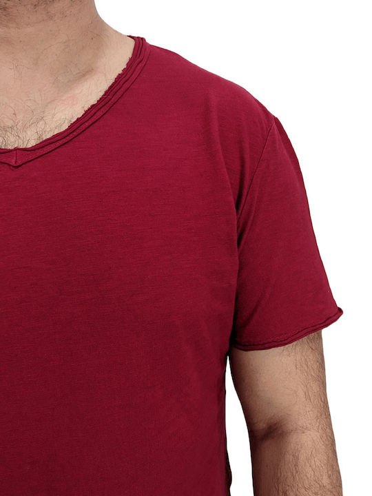 T-SHIRT V NECK BORDO .93459 WILFED (93459-BORDO-3-)