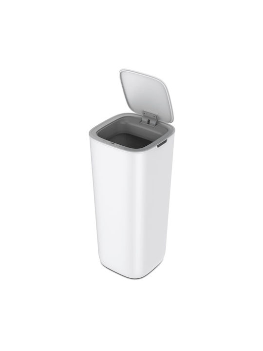 Eko Morandi Waste Bin Waste Plastic with Photocell White 27.1x27.1x59.1cm 1pcs