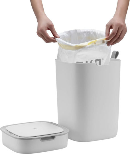 Eko Coș De Gunoi Morandi Plastic Cu Senzor Alb 12lt