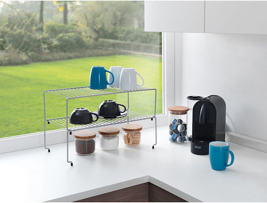 Metaltex Επιτραπέζια Βάση Brooklyn Μεταλλική 47x23x15εκ. Ασημί