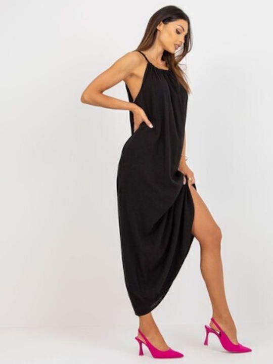 Och Bella TW-SK-BE-203D.38P Summer Maxi Dress Black