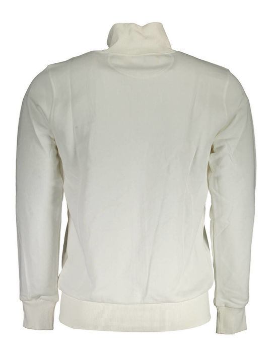 La Martina Men's Sweatshirt Jacket with Pockets White