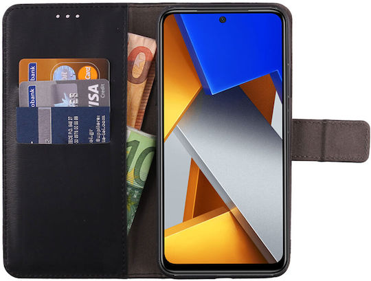Volte-Tel Allure Magnet Clip Book Δερματίνης Μαύρο (Poco M4 Pro)