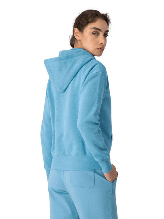 Champion Women's Hooded Sweatshirt Light Blue