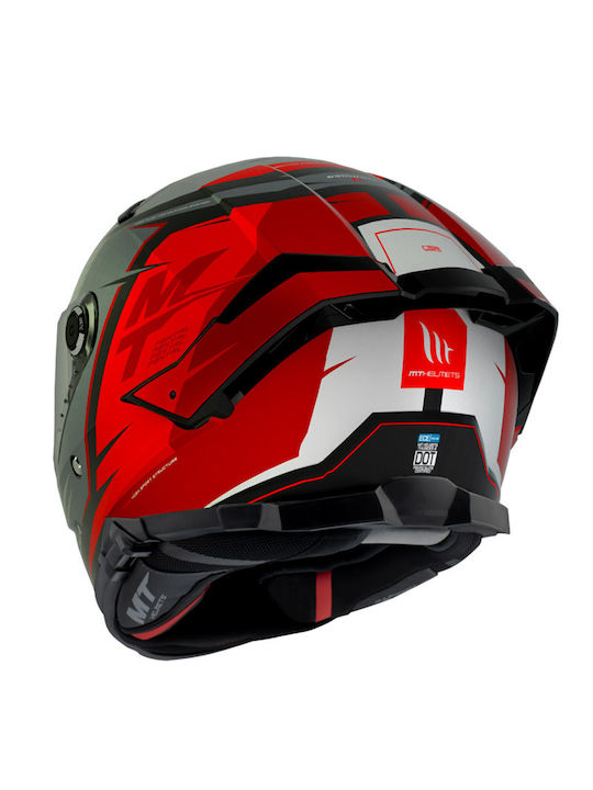 MT Thunder 4 SV Pental B5 Red Matt Pearl Cască Moto Față întreagă