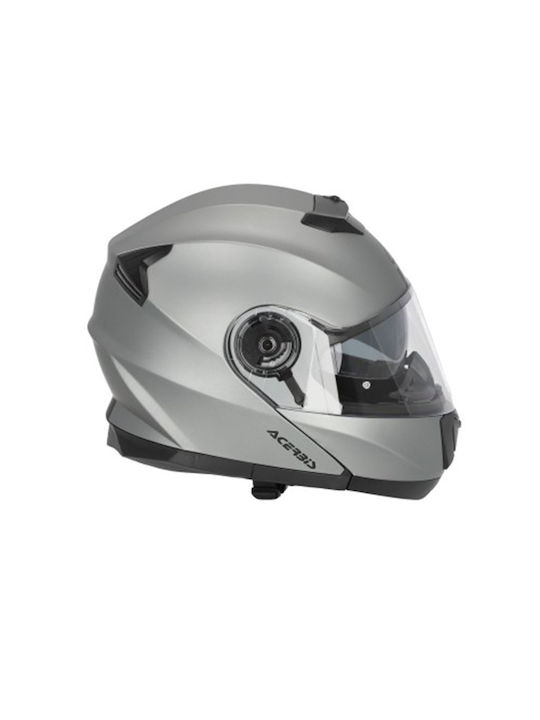 Acerbis Serel Grey Motorcycle Helmet Flip-Up ECE 22.05 1550gr with Sunvisor