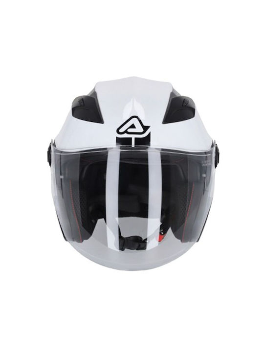 Acerbis Firstway 2.0 White Motorcycle Helmet Jet ECE 22.06 1350gr with Sun Visor