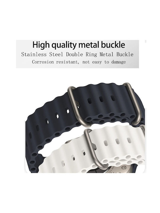Techsuit Watchband W038 Armband Silikon Schwarz (Apple Watch 38/40/41/42mm) KF2310810