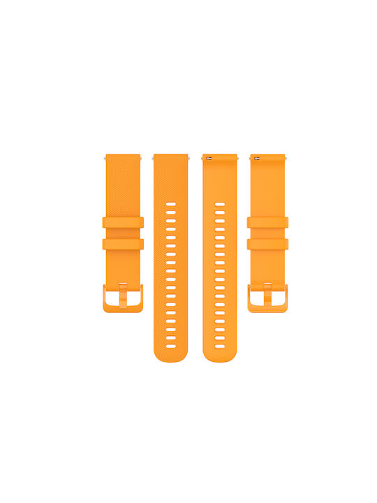 Techsuit Watchband W006 Strap Silicone Orange (Samsung Galaxy Watch 4, Galaxy Watch Active 1 / 2 (40 mm / 44 mm), Huawei Watch GT / GT 2 / GT 3 (42 mm)) KF239522