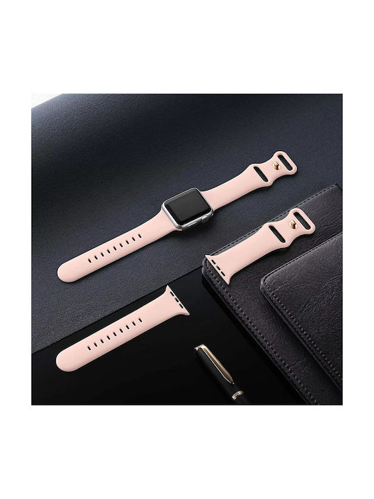 Techsuit Watchband W031 Curea Silicon cu Pin Roz (Apple Watch 44/45/46mm/Ultra 49mm)