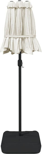 Umbrelă Rotundă Metalică Albă Φ3.16xÎ2.4m