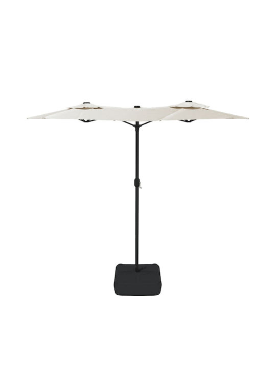 Round Metal White 3.16x2.4m Garden & Terrace Parasol