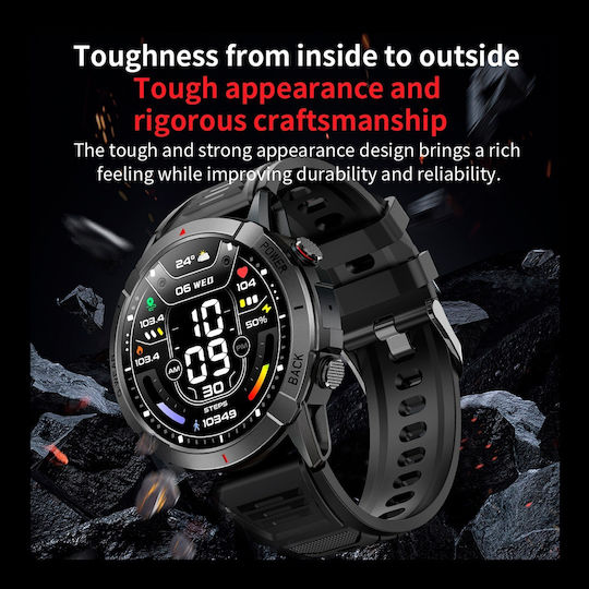 Aoke NX10 Smartwatch with Heart Rate Monitor (Black)
