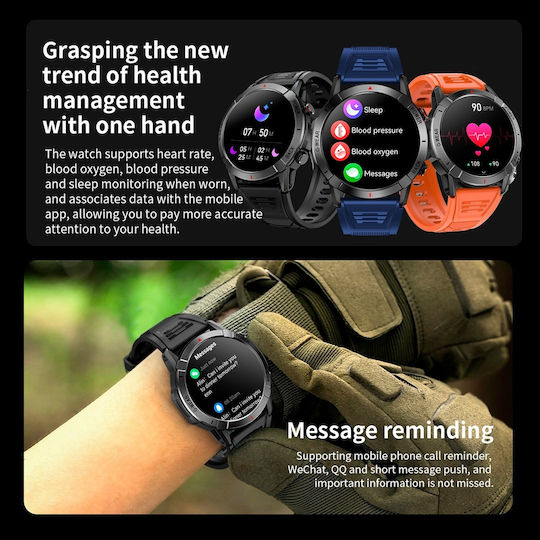 Aoke NX10 Smartwatch with Heart Rate Monitor (Black)