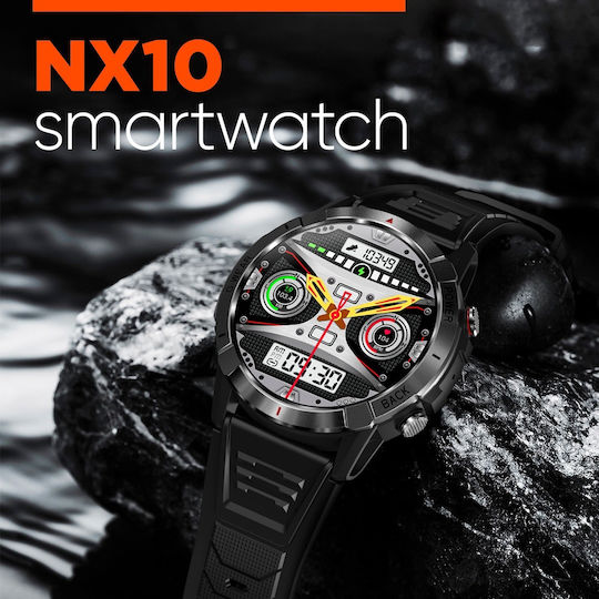 Aoke NX10 Smartwatch with Heart Rate Monitor (Orange)