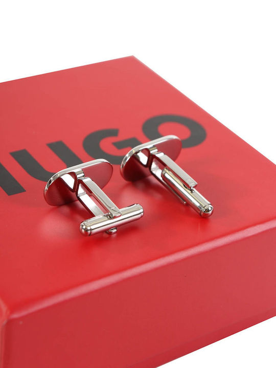 Hugo Cufflinks from Steel in Silver Color