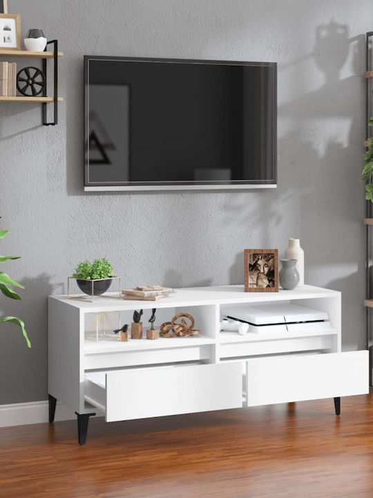 White TV Stand L100xD34.5xH44.5cm
