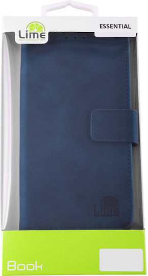 Lime Essential Magnet Book Δερματίνης Dark Blue (Moto G53)