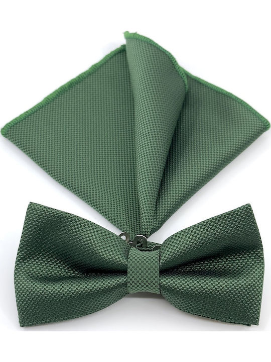 Legend Accessories Bow Tie Set with Pochette Green Legend Accessories Bow Tie Set with Pochette Green