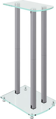 vidaXL Floor Standing Speaker Stands (Pair) Silver