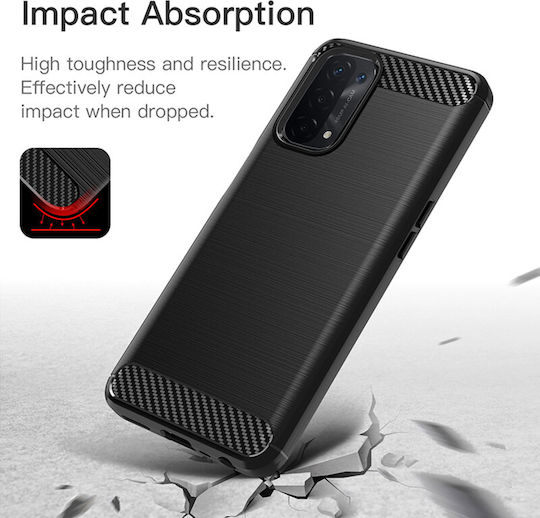 Techsuit Carbon Back Cover Silicon Negru (Galaxy A54OnePlus Nord)