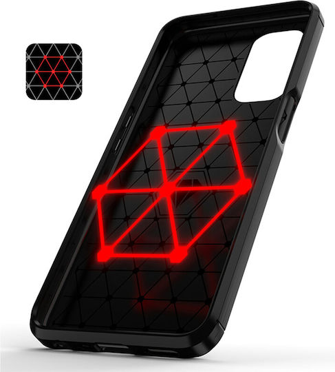 Techsuit Carbon Back Cover Silicon Negru (Galaxy A54OnePlus Nord)