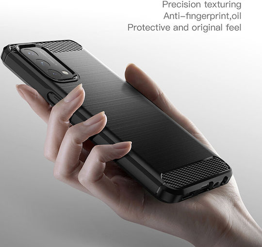 Techsuit Carbon Back Cover Silicon Negru (Galaxy A54OnePlus Nord)