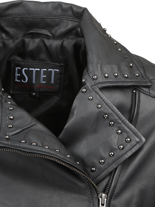 Leather jacket ESTET ADELA Black