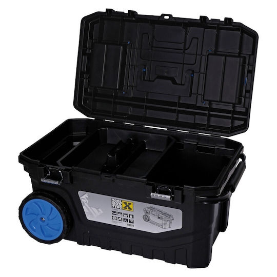 Toolbox4you PTB25PM Tool Storage Plastic Wheeled Box W66xD40xH35cm 35.02.146