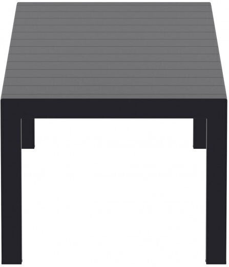 Vegas Outdoor Dinner Extendable Polypropylene Table Black 260(+40)x100x75cm
