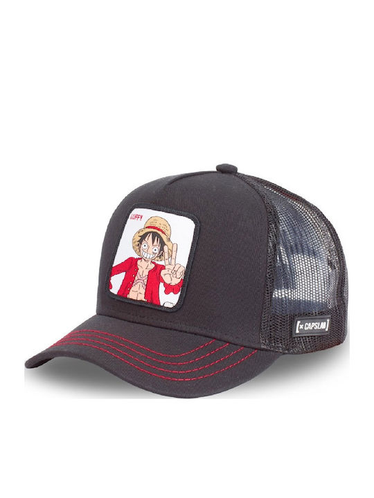 Capslab Luffy Herren Trucker Jockey Schwarz CL/OP1/1/LUF2