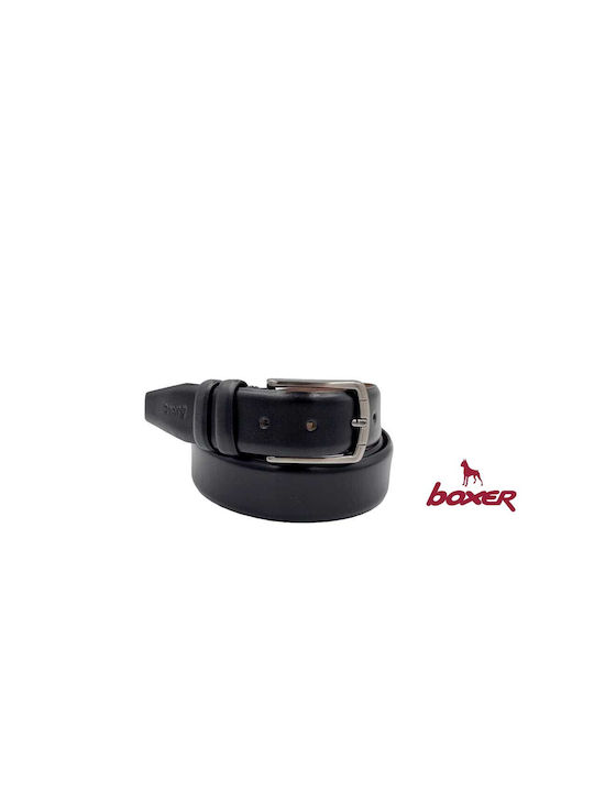 Boxer Men's Leather Belt Black