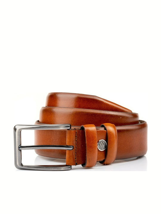 Herren Gürtel Leder Tabac Braun