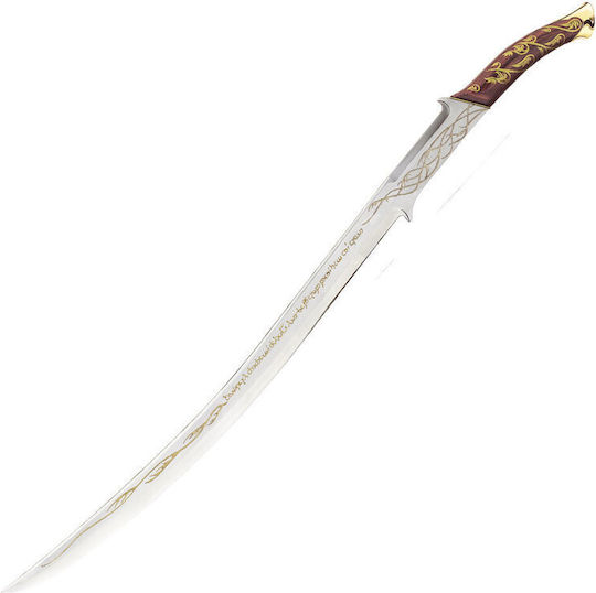 United Cutlery Lord of the Rings Hadhafang Sword of Arwen Sword Replica Length 97cm in Scale 1:1