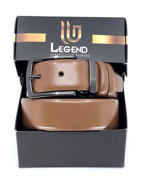 Legend Accessories Men's Leather Belt Tan Leather