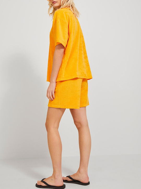 Jack & Jones Women's High-waisted Sporty Shorts Marigold Orange