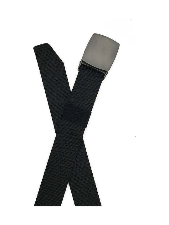 Men's Belt Fabric Webbing Belt Black