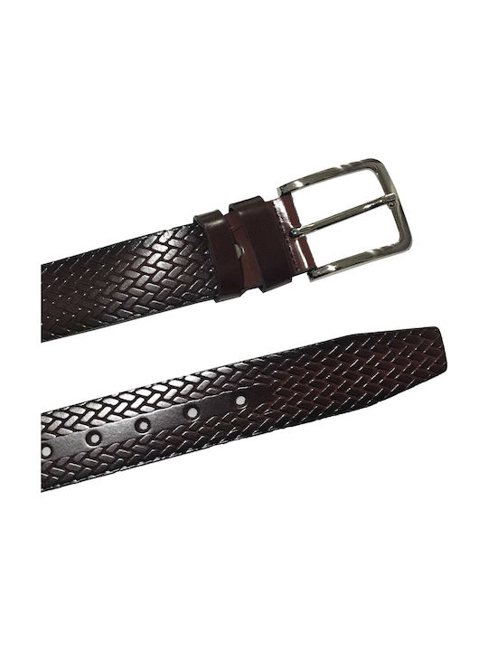 Ustyle Men's Leather Wide Belt Brown
