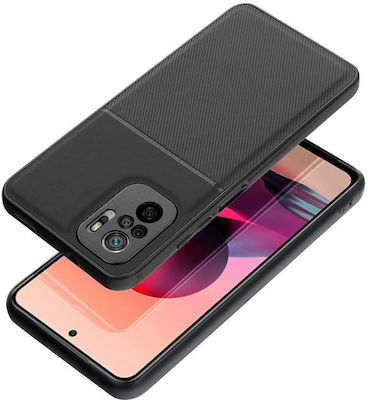 Forcell Noble Umschlag Rückseite Synthetisches Leder Schwarz (Redmi Note 12 Pro+)