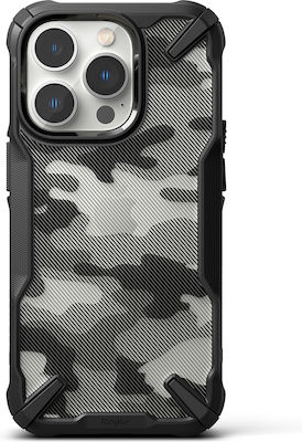 Ringke Fusion X Umschlag Rückseite Kunststoff Camo Black (iPhone 14 Pro Max)