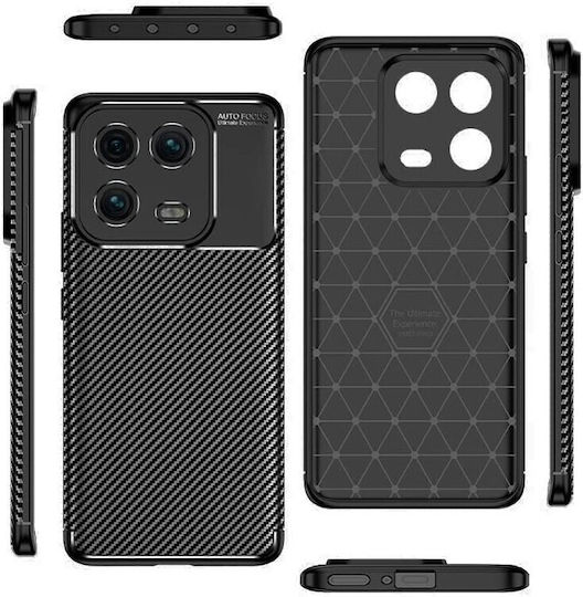 Ancus AutoFocus Carbon Fiber Back Cover Silicone Black (Xiaomi 13 Pro)