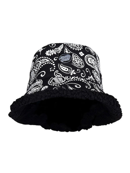 Santa Cruz Screaming Paisley Textil Pălărie pentru Bărbați Stil Bucket Negru