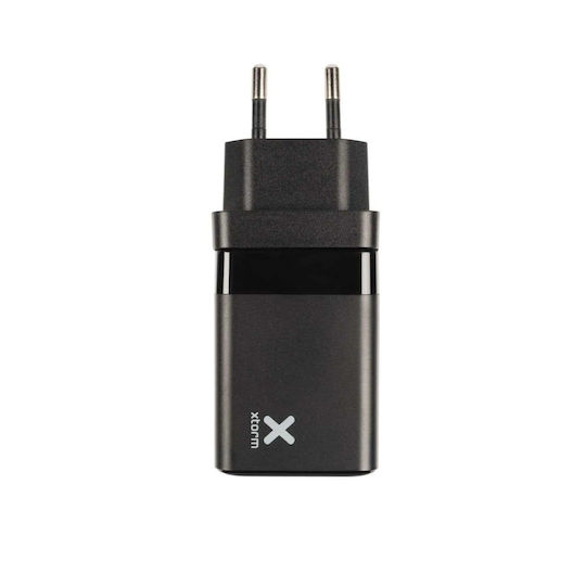 Xtorm Xtorm Handyladegerät mit USB-A Ausgangsanschlüsse, USB-C Ausgangsanschlüsse und Kabel USB-C - Lightning 30W Schwarze (XA082)