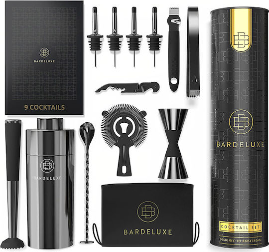 BarDeluxe® Bartender Tool Cocktail Shaker Set 750ml 12pcs