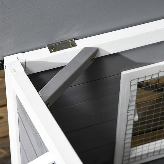Pawhut Dog House Plastic Outdoor Gray 109x79x72cm