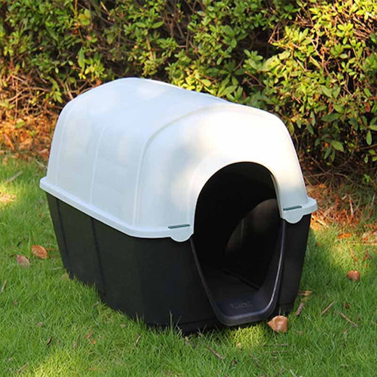 Vesta Dog House Plastic Outdoor Black 40x69.5x44cm
