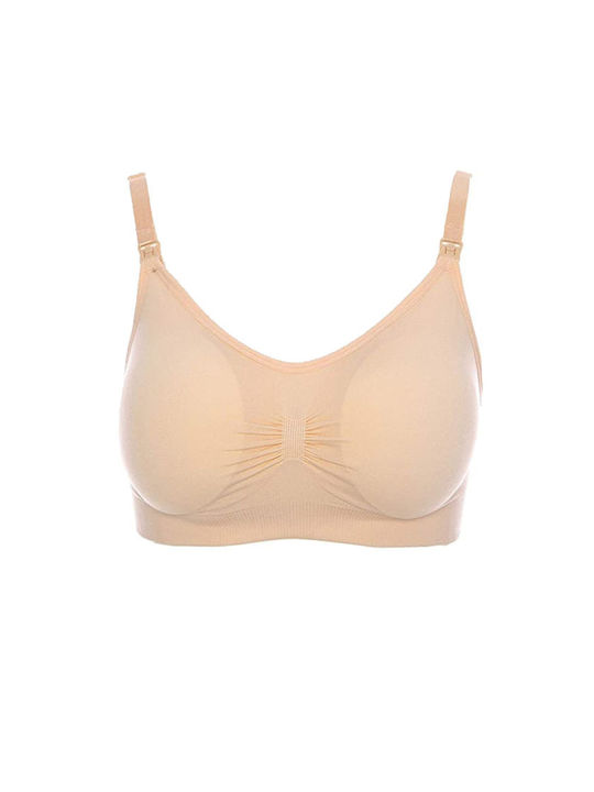 Ouno Maternity & Nursing Bra with Clips Beige