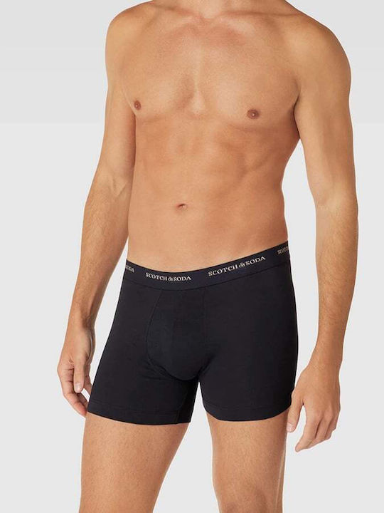 Scotch & Soda Мъжки боксерки 3Опаковка Черни