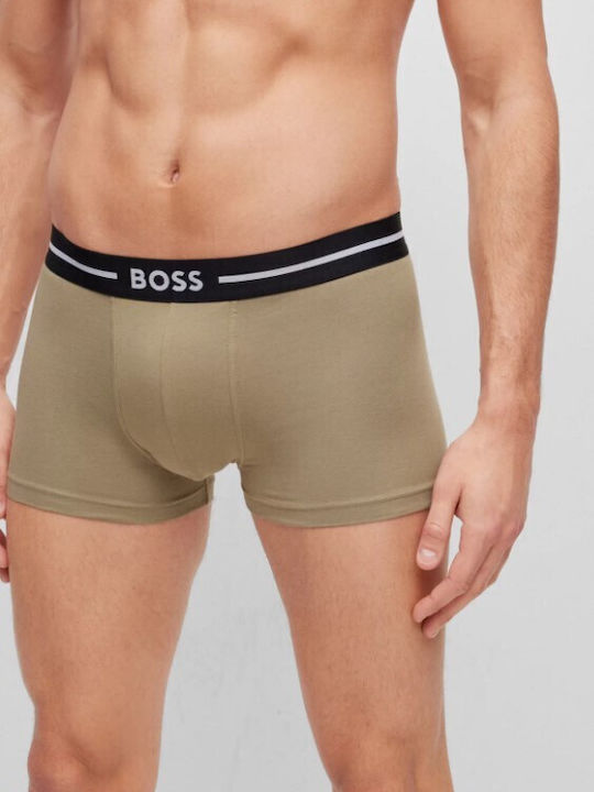 Hugo Boss Herren Boxershorts Schwarz mit Mustern 3Packung