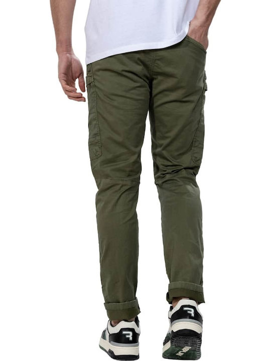 Trousers Cargo Elastic in Loose Fit Chaki